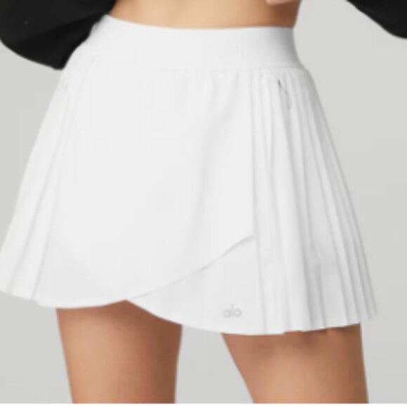 Alo Yoga Aces Tennis Skirt – White - Size M - Picture 3 of 3